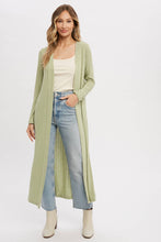 Ribbed Maxi Cardigan in Sage (REG)
