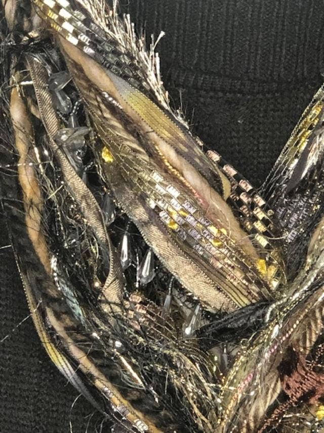 Handmade Dark Gold & Pewter Scarf