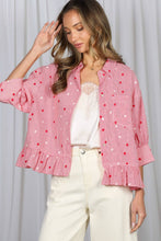 Red Striped Ruffled Top w/ Stars (REG)