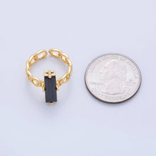 18K Filled Black CZ Solitaire Ring