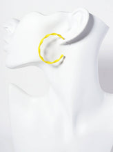 Rubber Twist Hoop Earrings