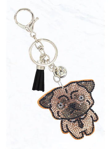 Business Pug Keychain