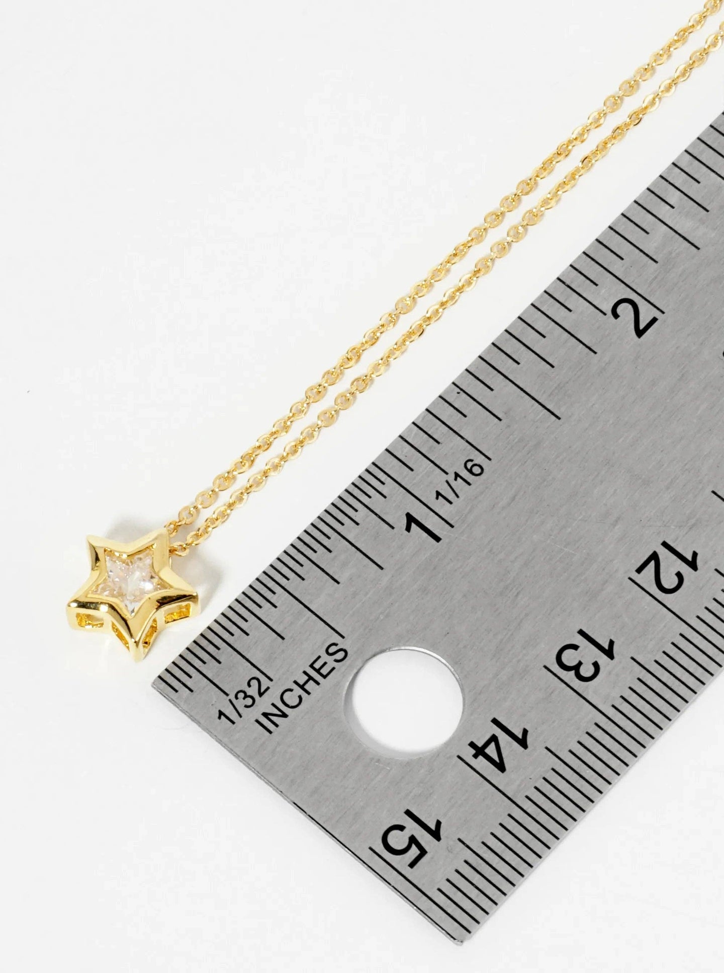 18K Dipped CZ Star Necklace