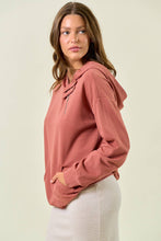 Snap and Zip Terry Top in Burnt Orange (REG)
