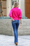 All Around Soft Sweater in Hot Pink (REG)