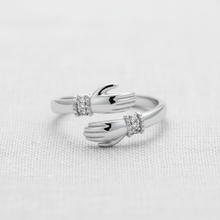 Embracing Hands Sister Ring