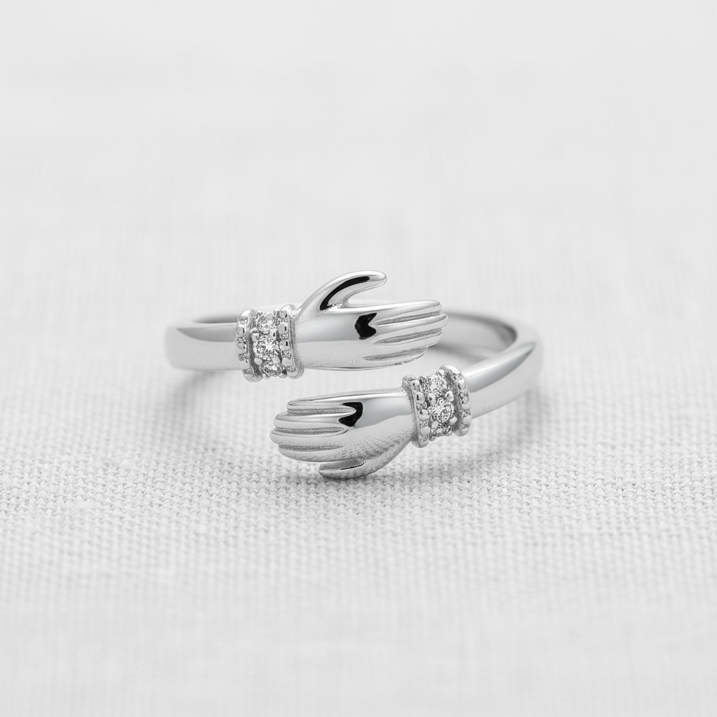 Embracing Hands Ring