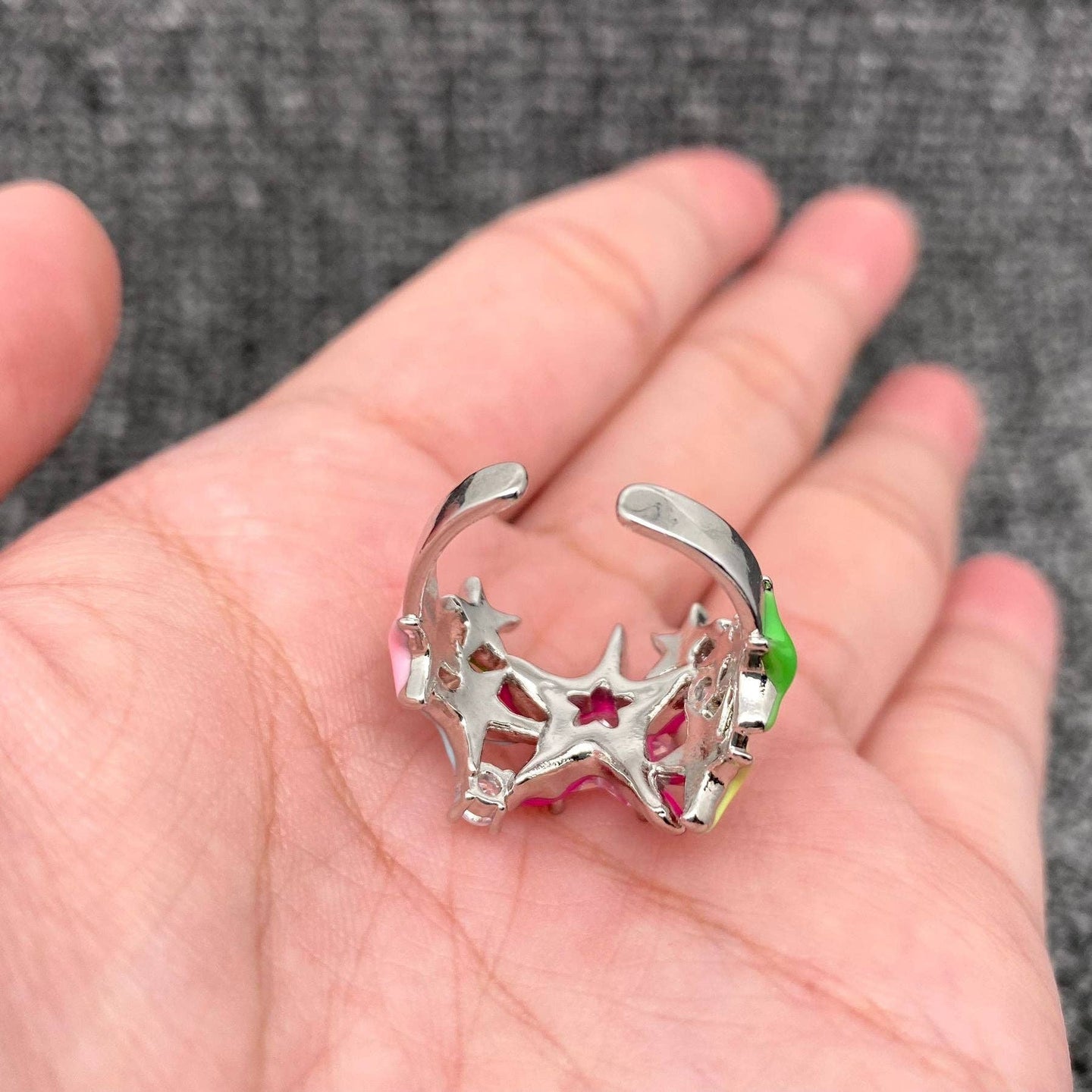 CZ Color Stars Ring