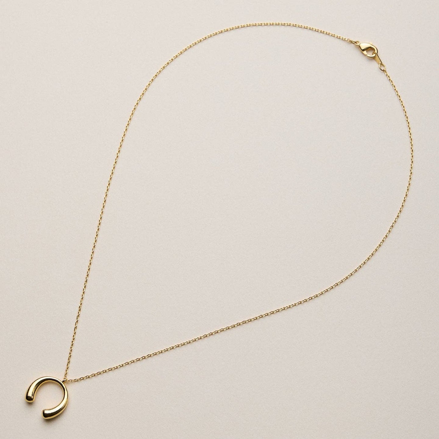 Gold Dipped Horseshoe Necklace
