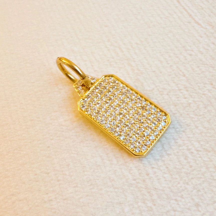 Pave Square Charm