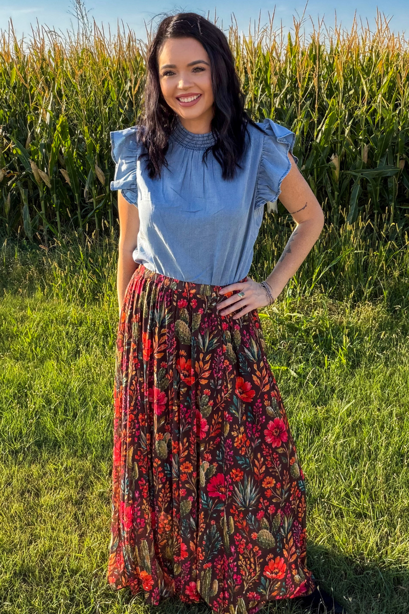 Rodeo Garden Maxi Skirt (REG)