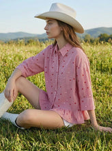 Red Striped Ruffled Top w/ Stars (REG)