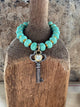 Seafoam Key Charm Bracelet