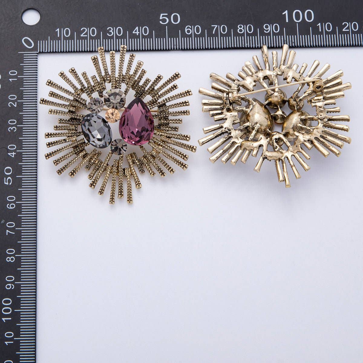 Antique Multi Gem Shine Brooch