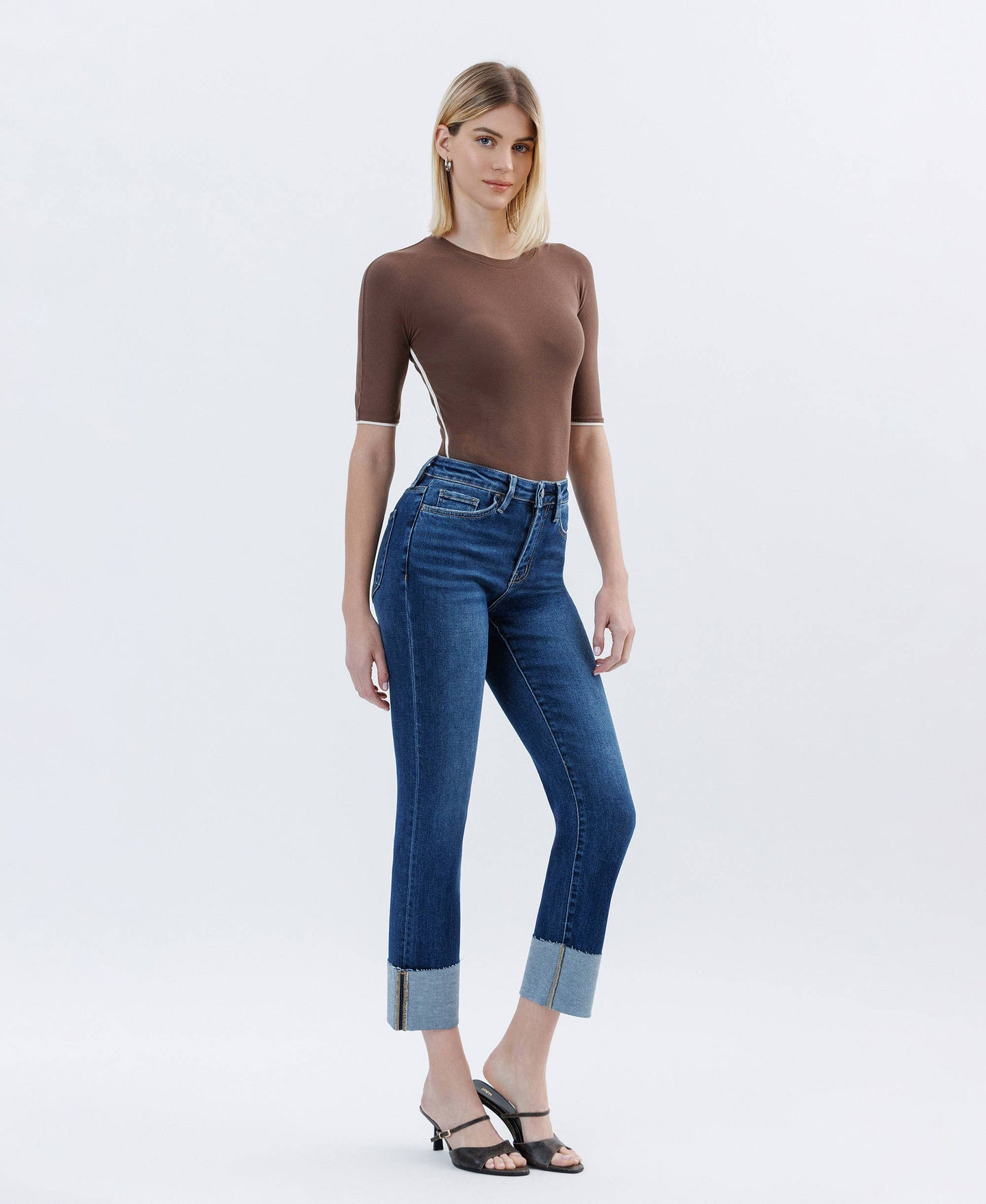 Lovervet High Rise Cuffed Straight Jeans LV1595 (REG)