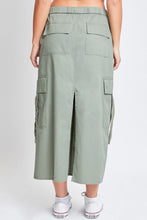 Poplin Maxi Cargo Skirt in Green Tea (REG)