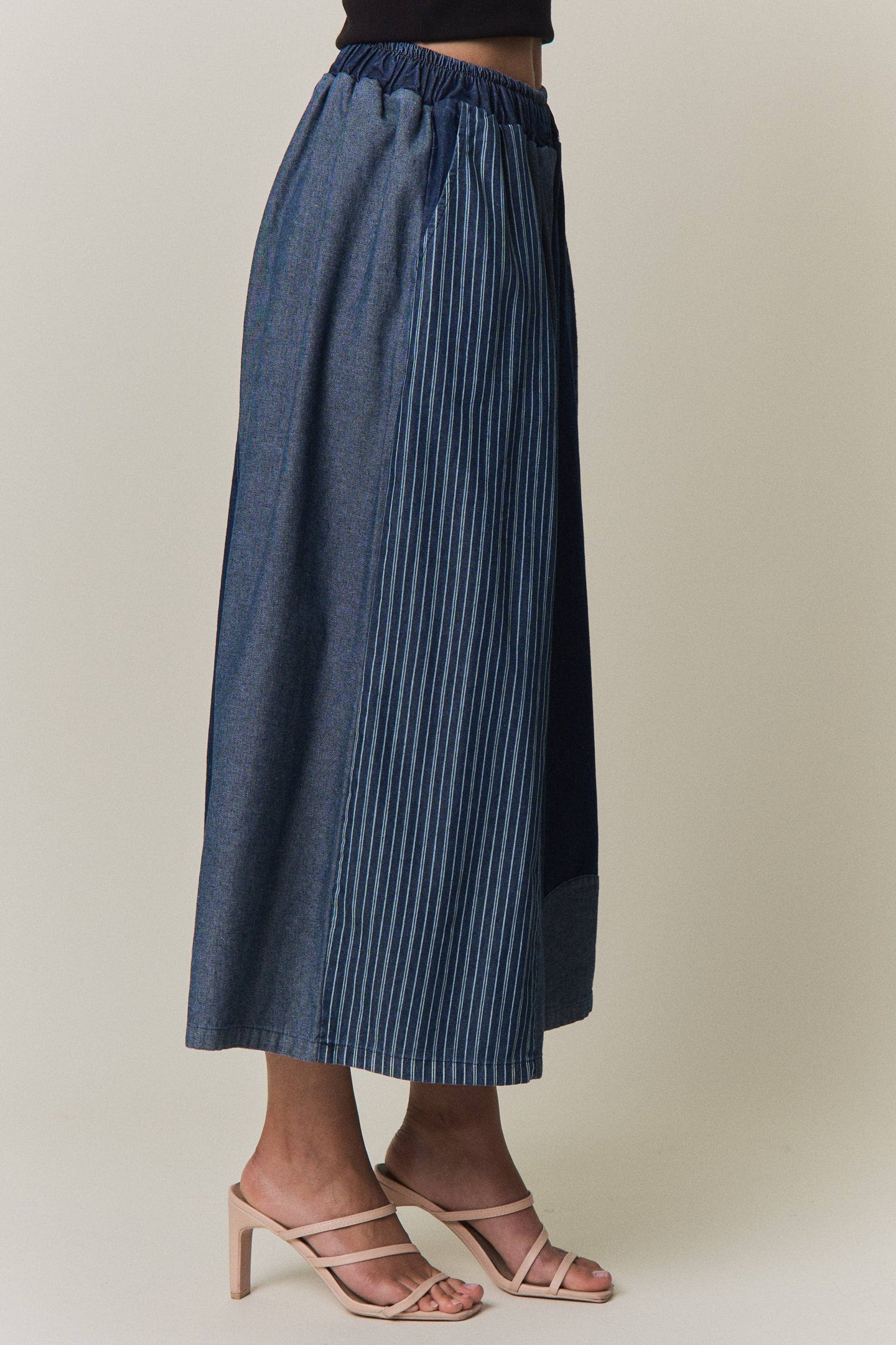 Mixed Media Wide Leg Pants (REG)