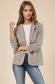 Shirred Sleeve Knit Blazer in Toffee (REG)
