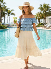 Ruffle Tiered Chambray Top (REG)