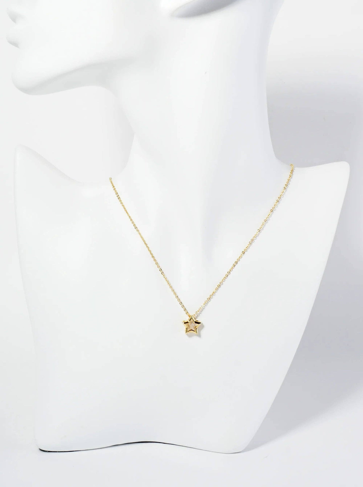 18K Dipped CZ Star Necklace