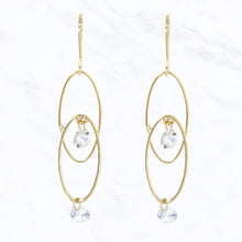 Golden Loop and Diamond Earrings
