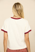 Laguna Beach Ringer Tee in Red (REG)