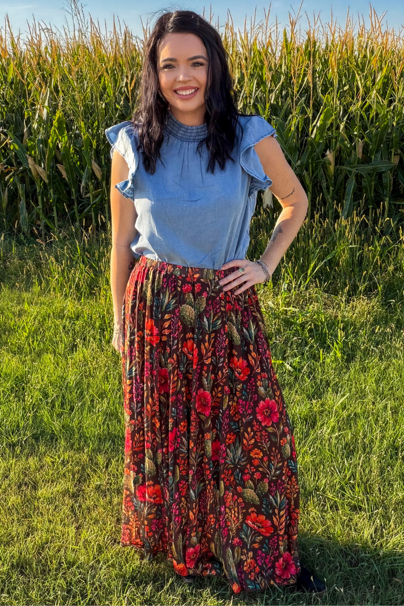 Rodeo Garden Maxi Skirt (REG)