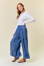Wide Leg Elastic Tencel Pants in Dk Denim (REG)