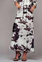 Cow Print Satin Midi Skirt (REG)