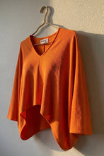Orange Crepe Poncho Top (REG)