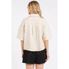 Boxy Mineral Wash Top in Oatmeal (REG)