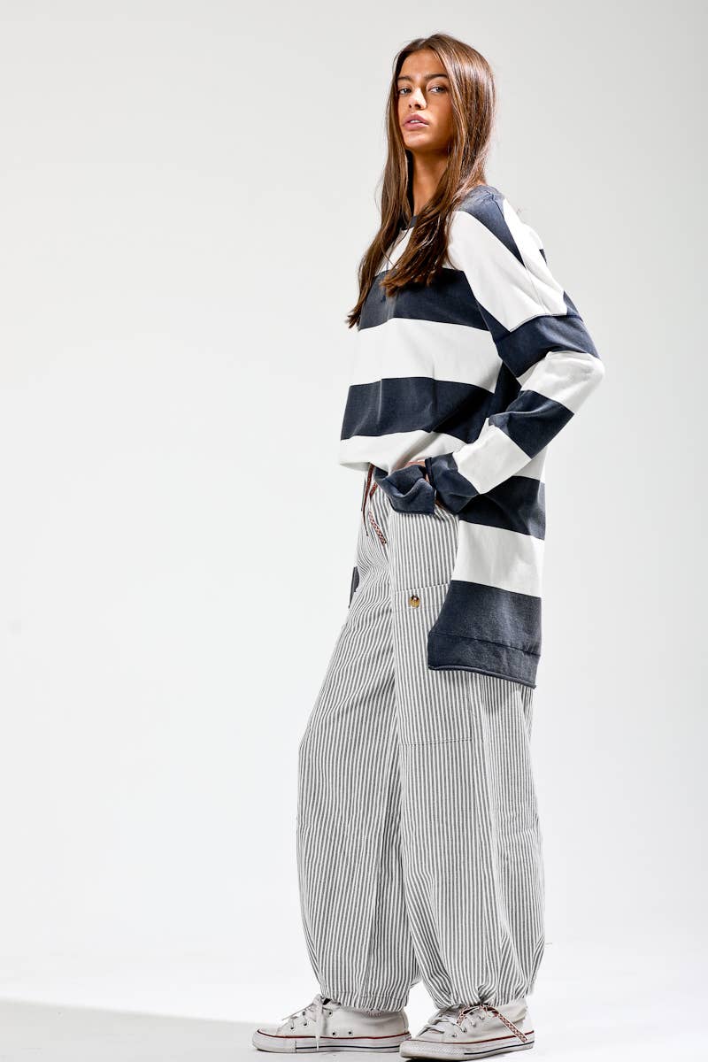 Vintage Wash Striped Pants (REG)