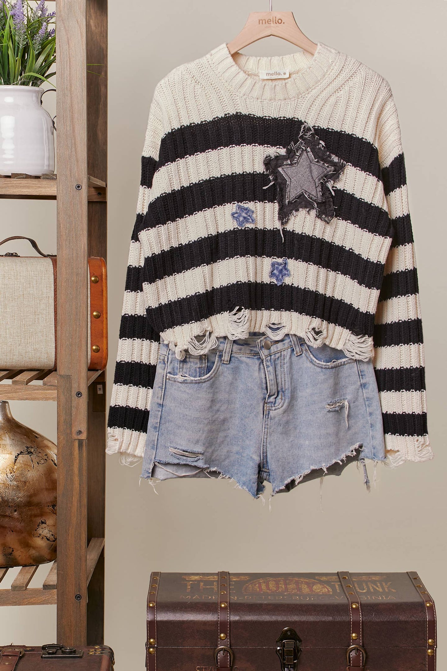 Star Denim Striped Sweater (REG)