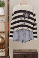 Star Denim Striped Sweater (REG)
