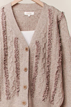 Ruffle Accent Cable Cardigan (REG)