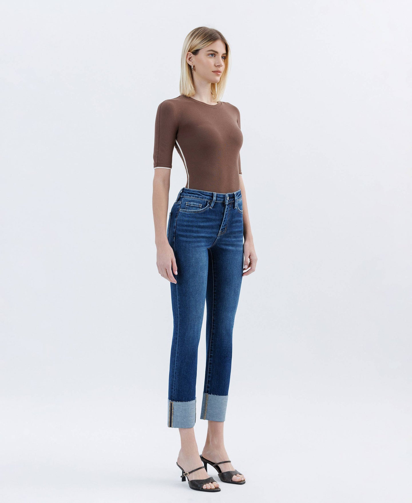 Lovervet High Rise Cuffed Straight Jeans LV1595 (REG)