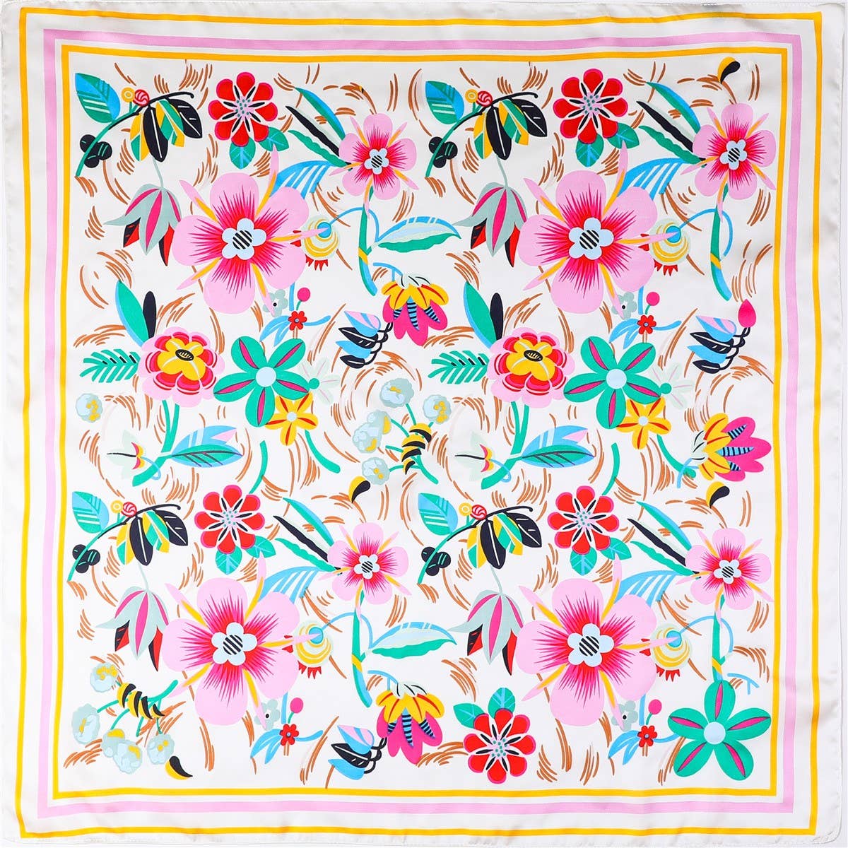 Pop Art Floral Fashion Scarf