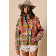 Vibrant Plaid Quilted Jacket (REG)