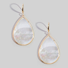 Iridescent Shell Teardrop Earrings
