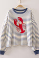 Blue Striped Lobster Top (REG)