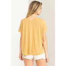 Classic V-Neck Dolman Top in Tortilla Brown (REG)