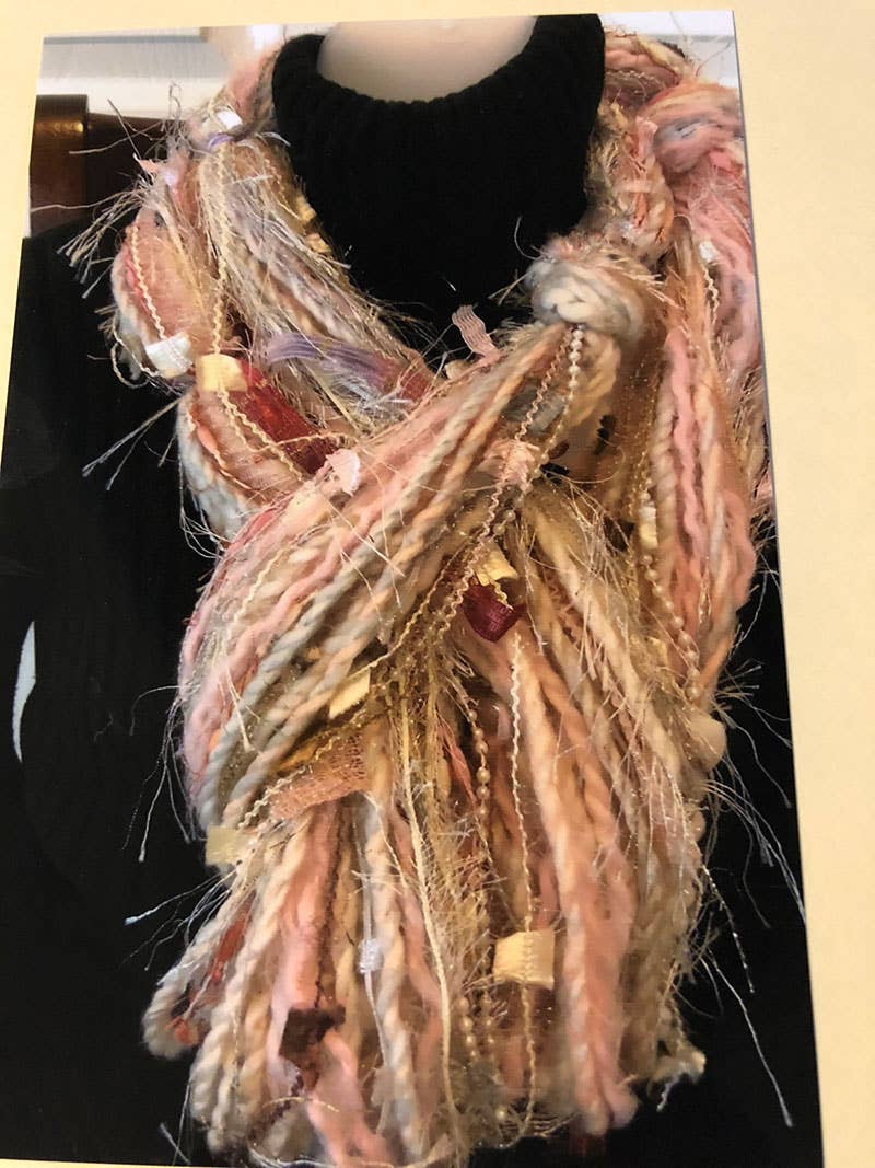 Velvet Blush and Pearl Scarf