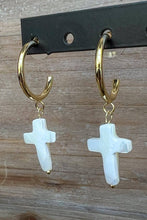 Pria Cross Hoop Earrings