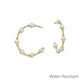 Pearl Station Hoop Earrings