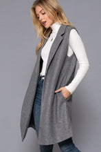 Sleeveless Lapel Vest in H Grey (REG)