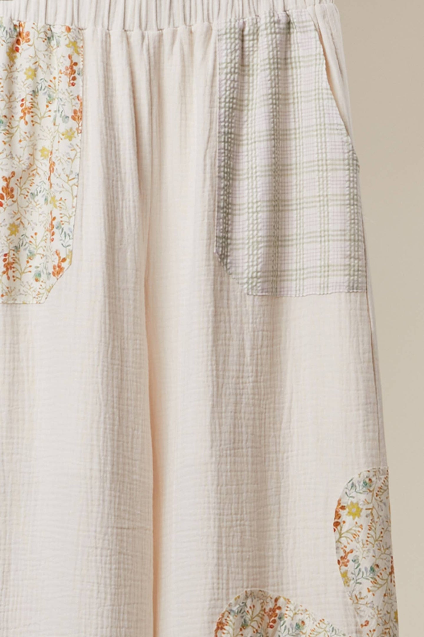 Cottage Patchwork Wide Leg Pants (REG)