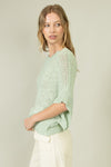 Lightweight Open-Knit Pullover Sweater in Seafoam (REG)