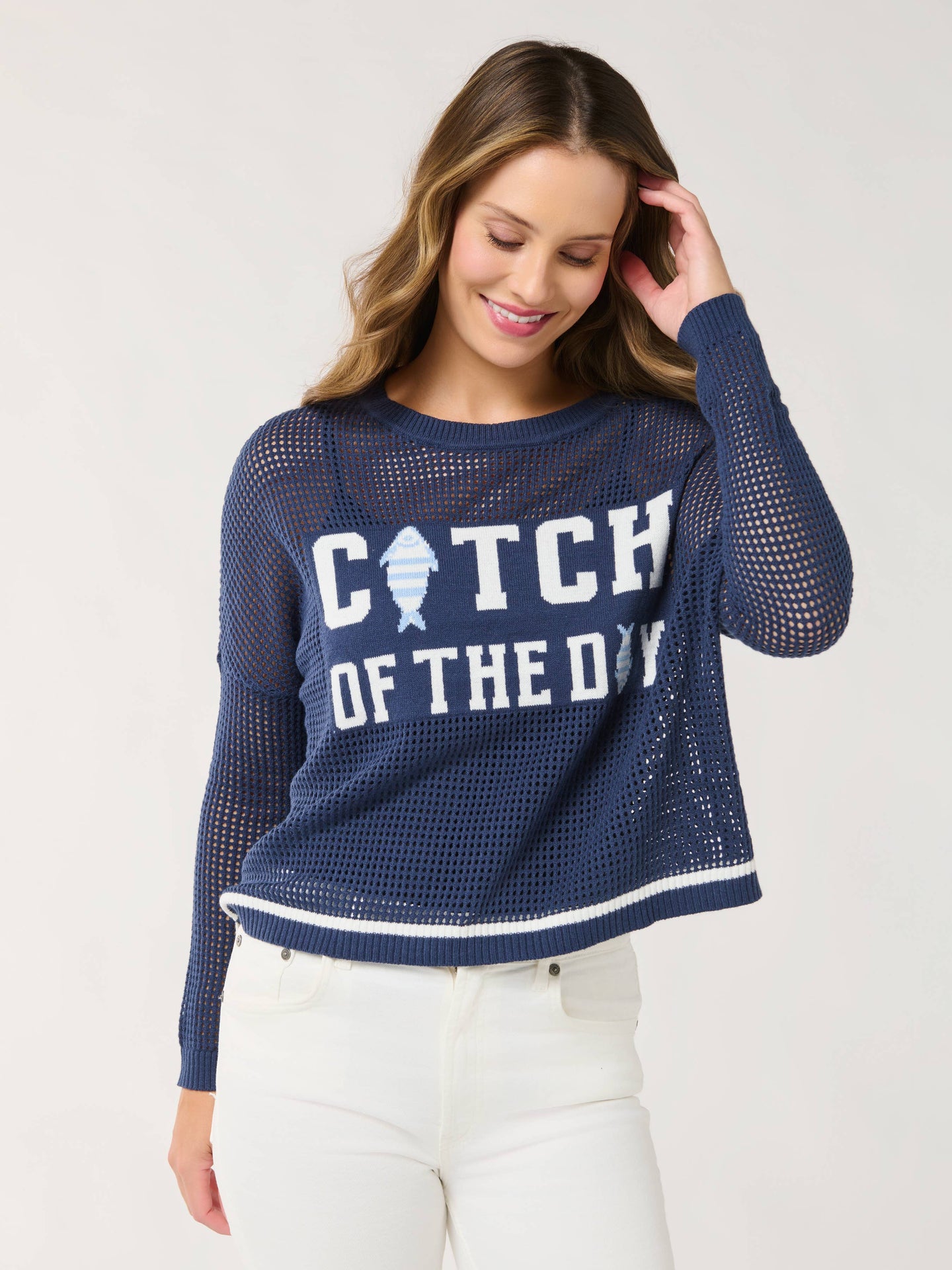 Catch of the Day Mesh Sweater (REG)