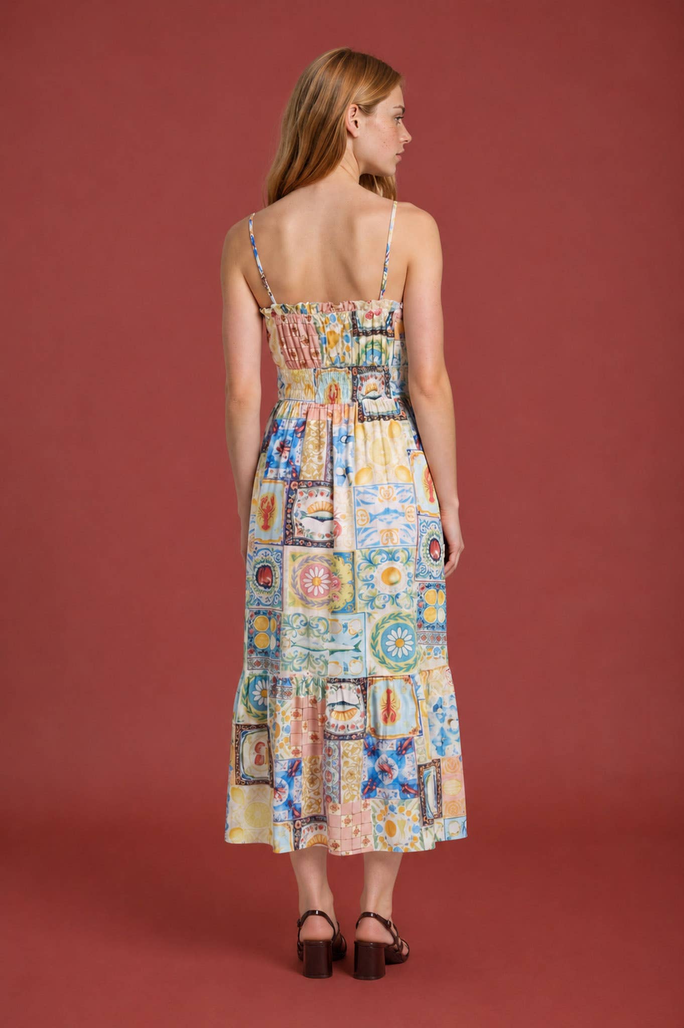 Italian Motif Midi Dress (REG)