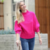 All Around Soft Sweater in Hot Pink (REG)